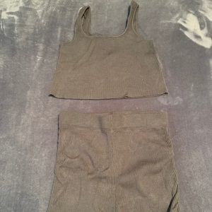 Dark Olive 2 piece lounge set